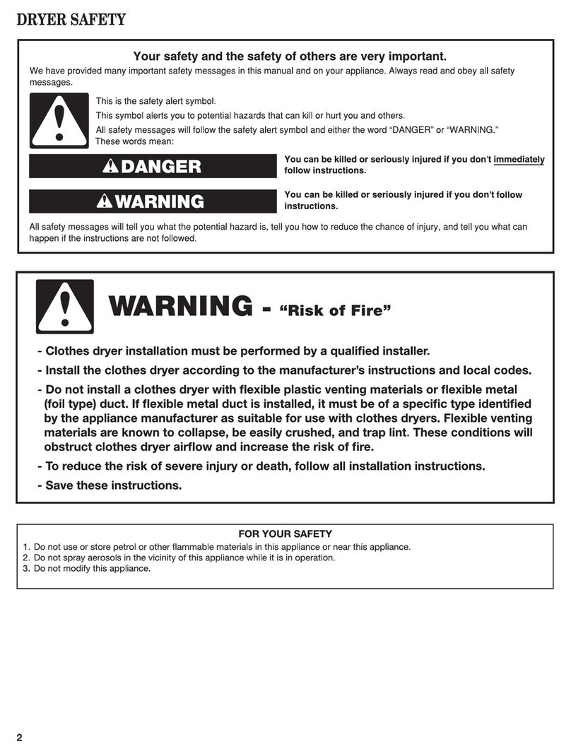 Whirlpool 3LWED4900YW manual