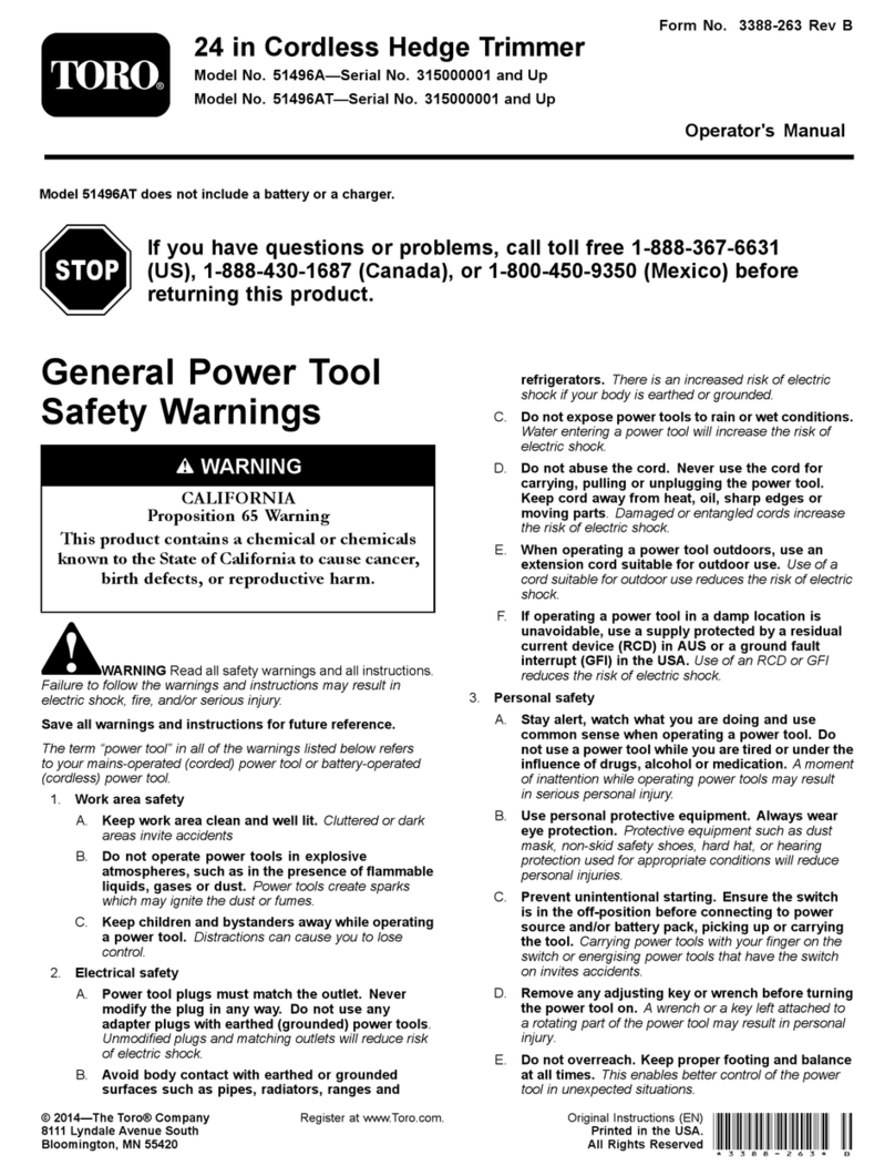Toro 51496A User manual