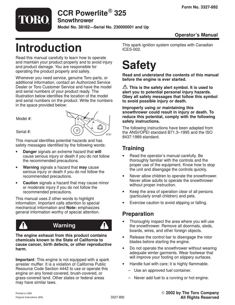 Toro CCR POWERLITE 38182 User manual