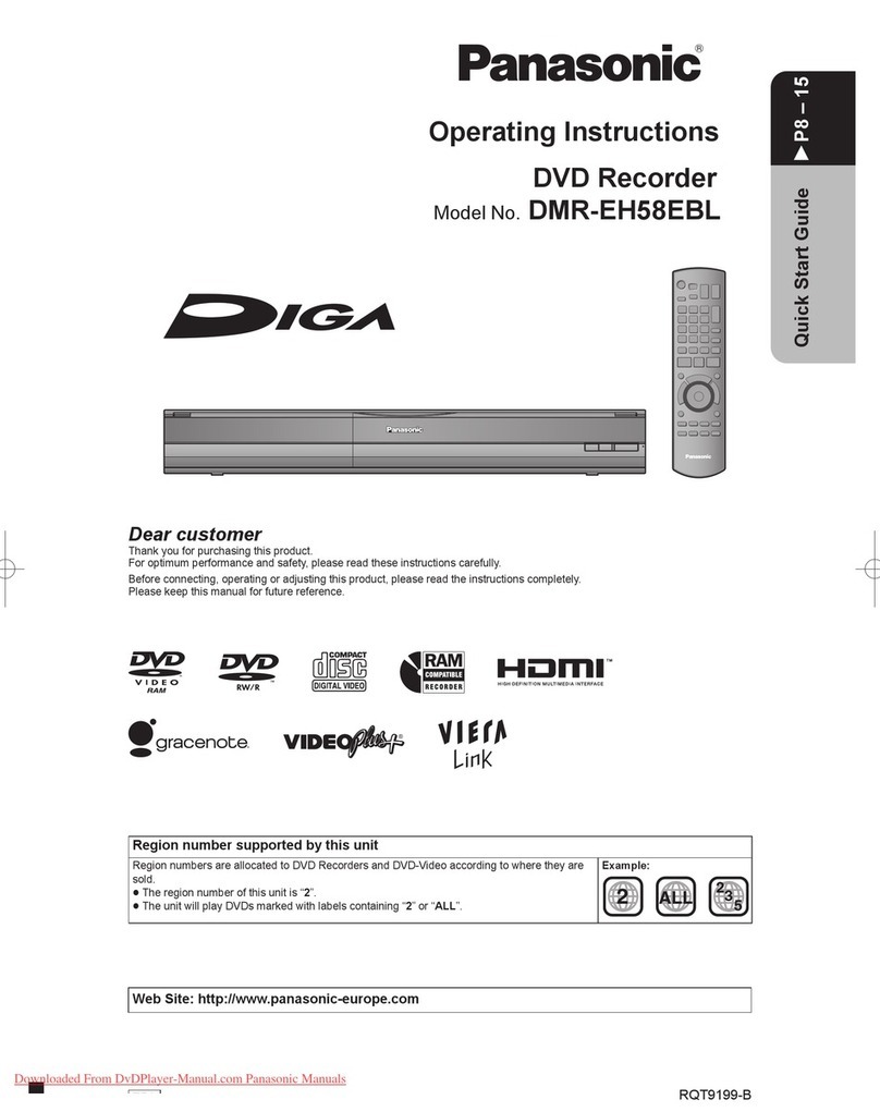 Panasonic Diga DMR-EH58EBL User manual