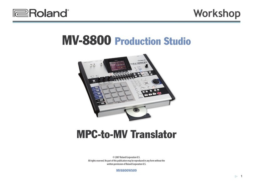 Roland MV-8800 Production Studio User manual