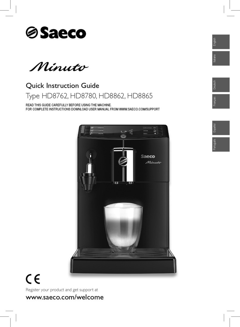 Saeco Minuto HD8762 Mounting instructions