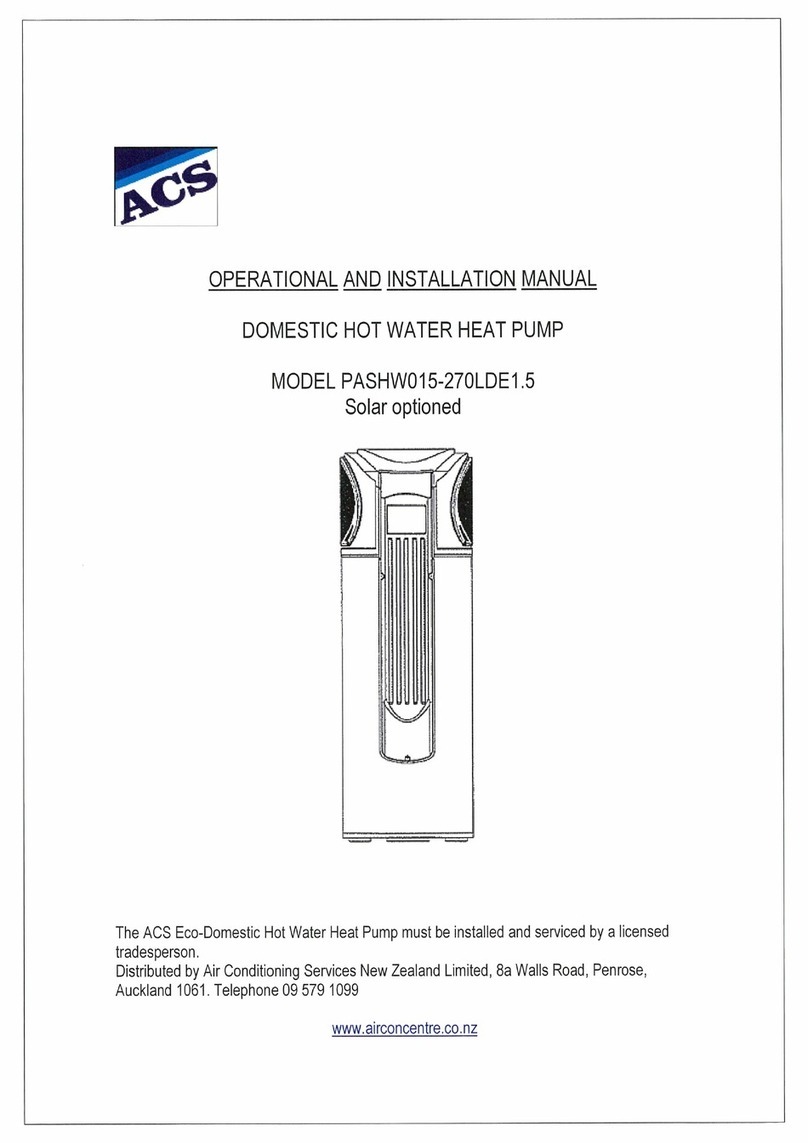 ACS PASHW015-270DLE1.5 Operation and installation manual
