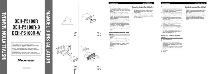 Pioneer DEH-P5100R installation manual