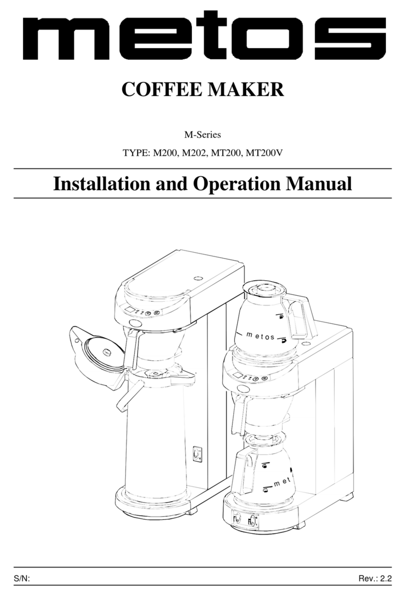 Metos M-Series Installation and operation manual