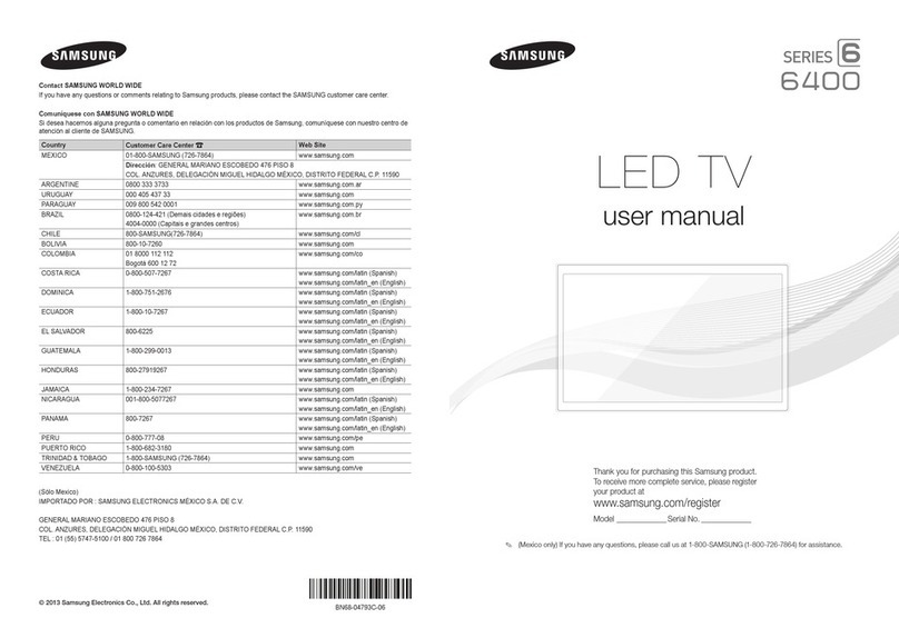 Samsung LED 6400 series User manual