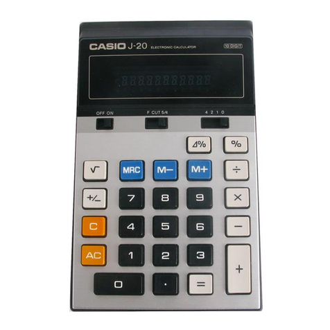 Casio J20 User manual