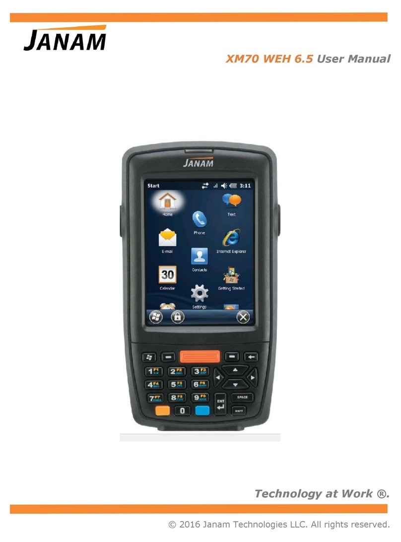 Janam XM70 WEH 6.5 user manual
