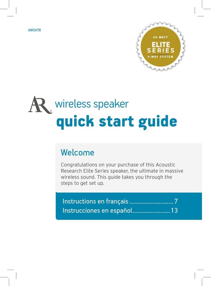 Acoustic Research AWSHTB_QS quick start guide