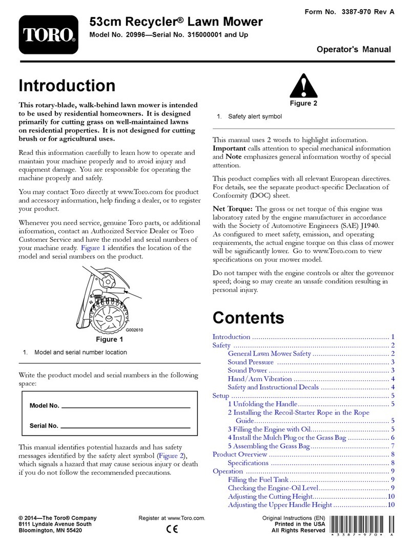 Toro Recycler 20996 User manual