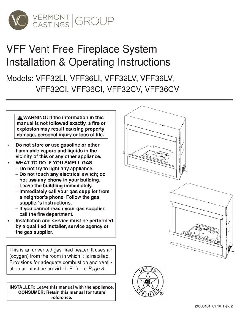Vermont Castings VFF32LI Installation & operating instructions Vermont Castings VFF32LI Installation & operating instructions