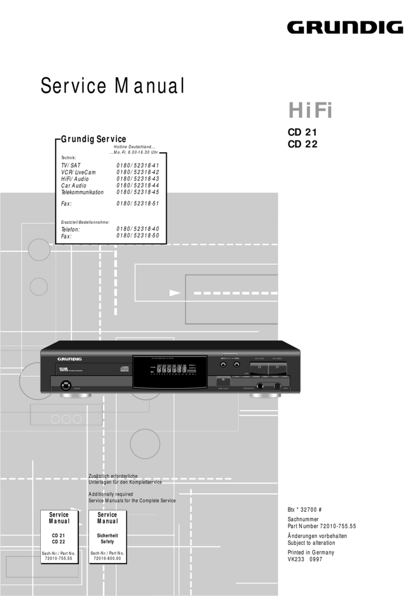 Grundig CD 21 User manual