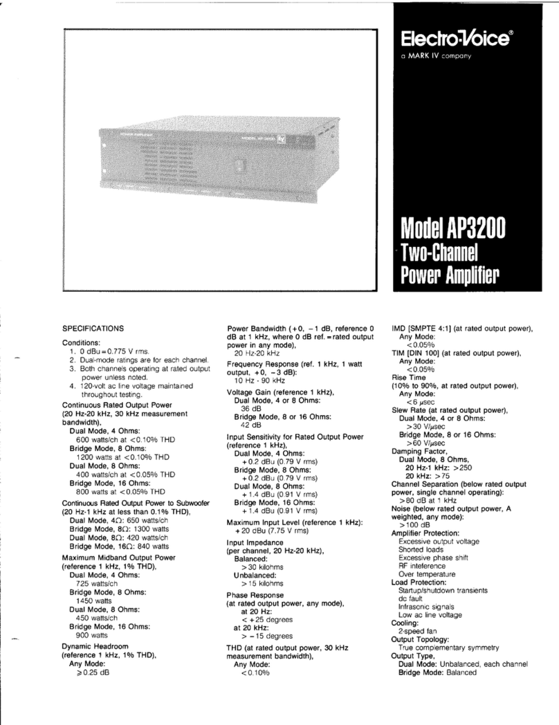 Electro-Voice AP3200 Service manual