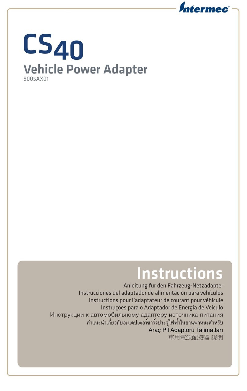 Intermec CS40 Vehicle Power Adapter User manual