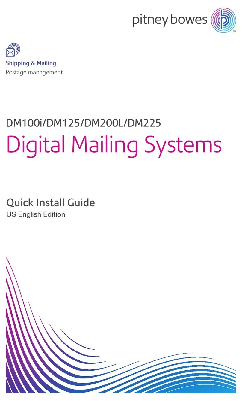 Pitney Bowes DM100i Series Quick install guide