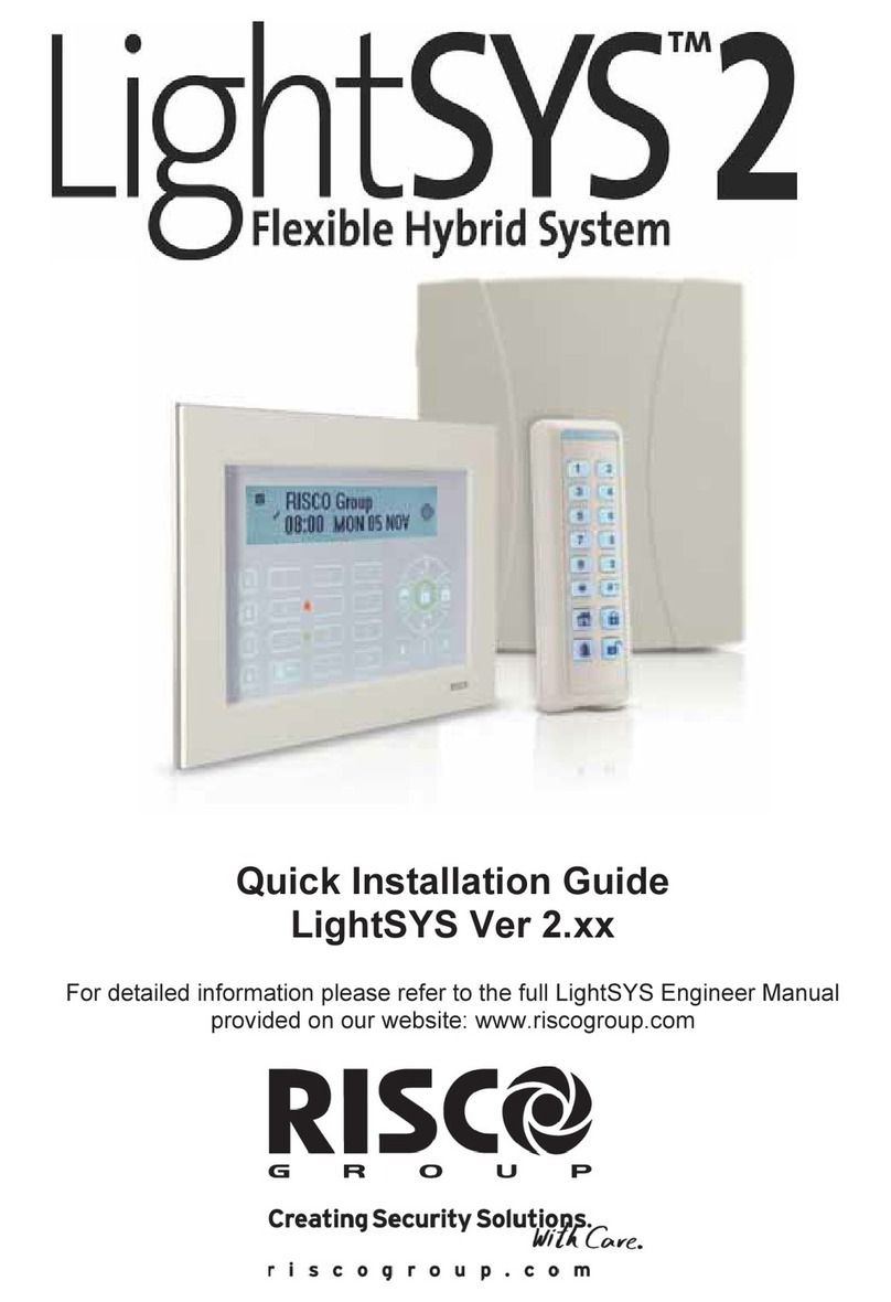 Risco lightsys 2 Quick installation guide