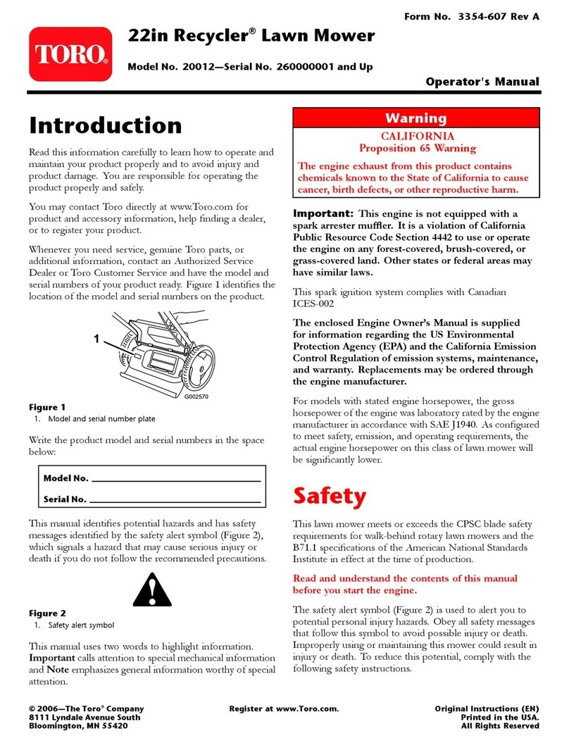 Toro Recycler 20012 User manual
