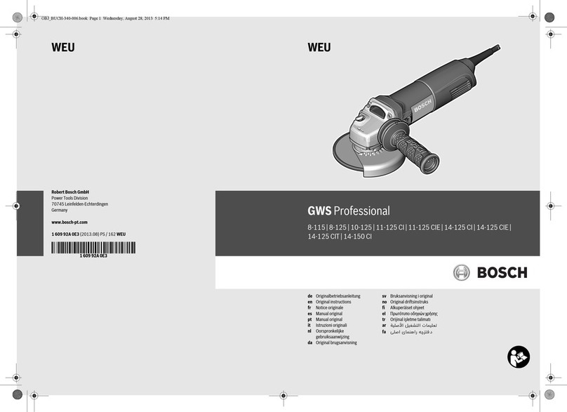 Bosch GWS Professional 10-125 Original instructions