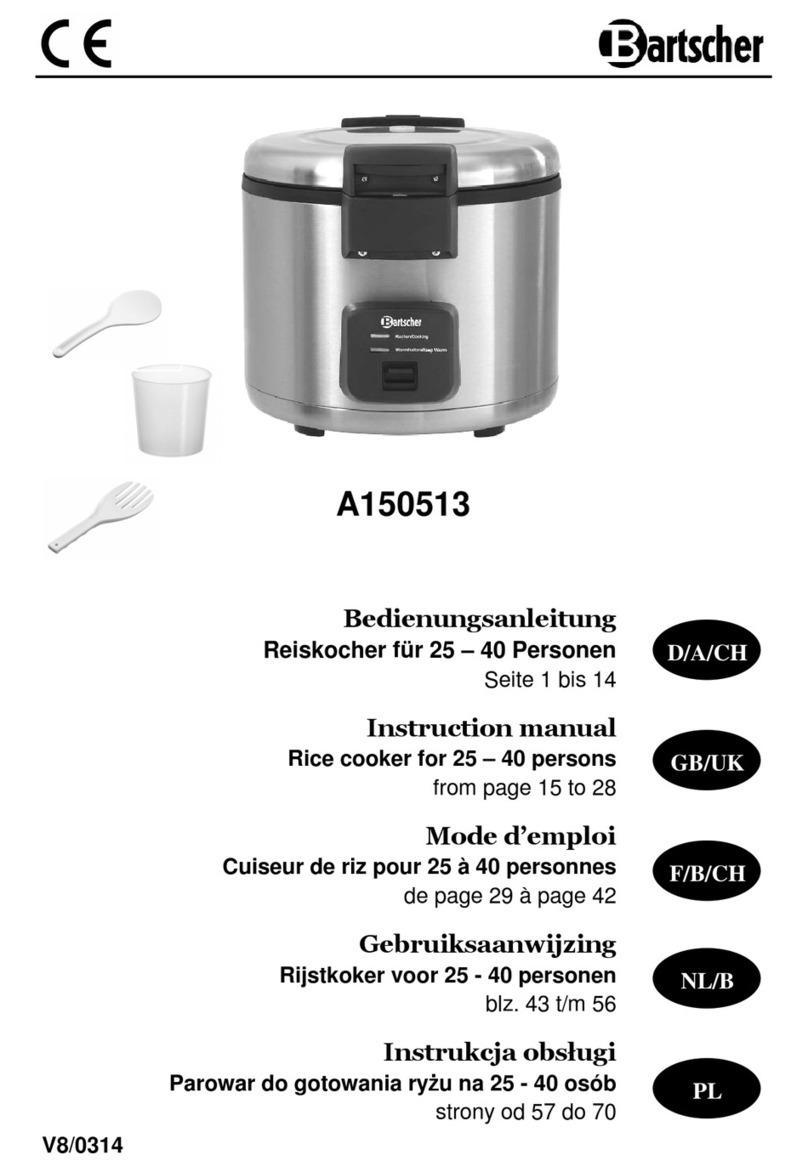 Bartscher A150513 instruction manual