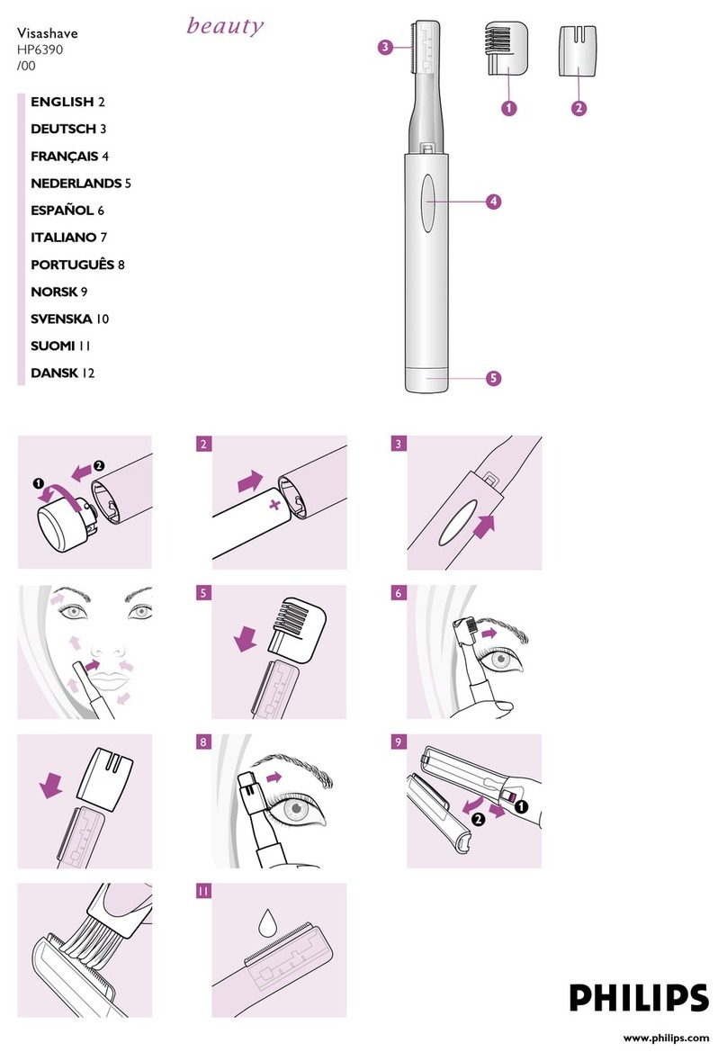 Philips Visashave HP6390/00 Instruction