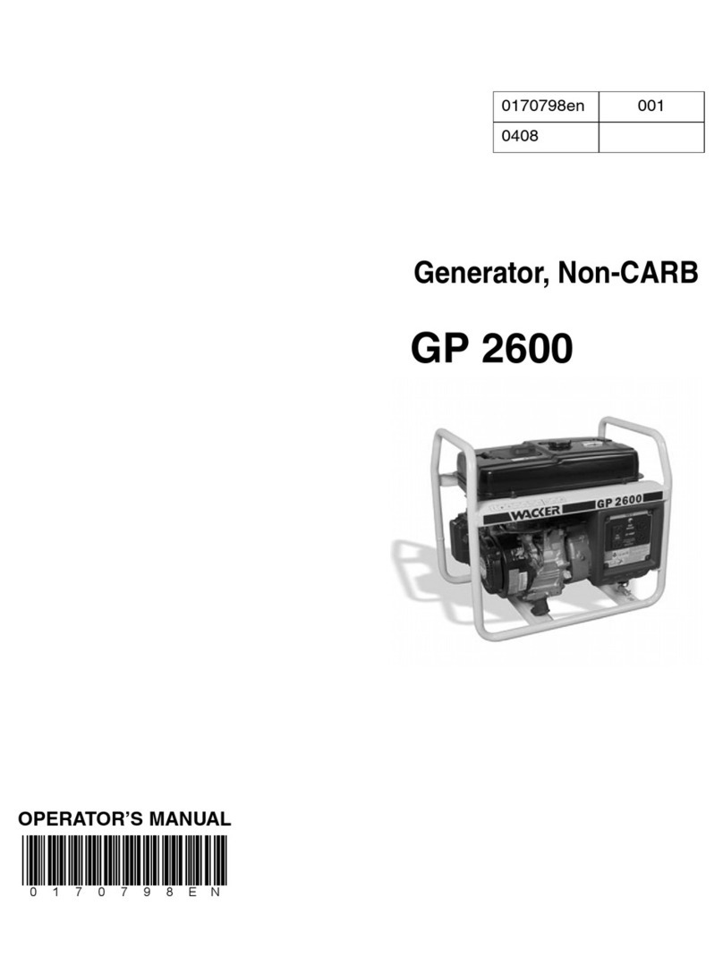 Wacker Neuson GP 2600 Operator's manual