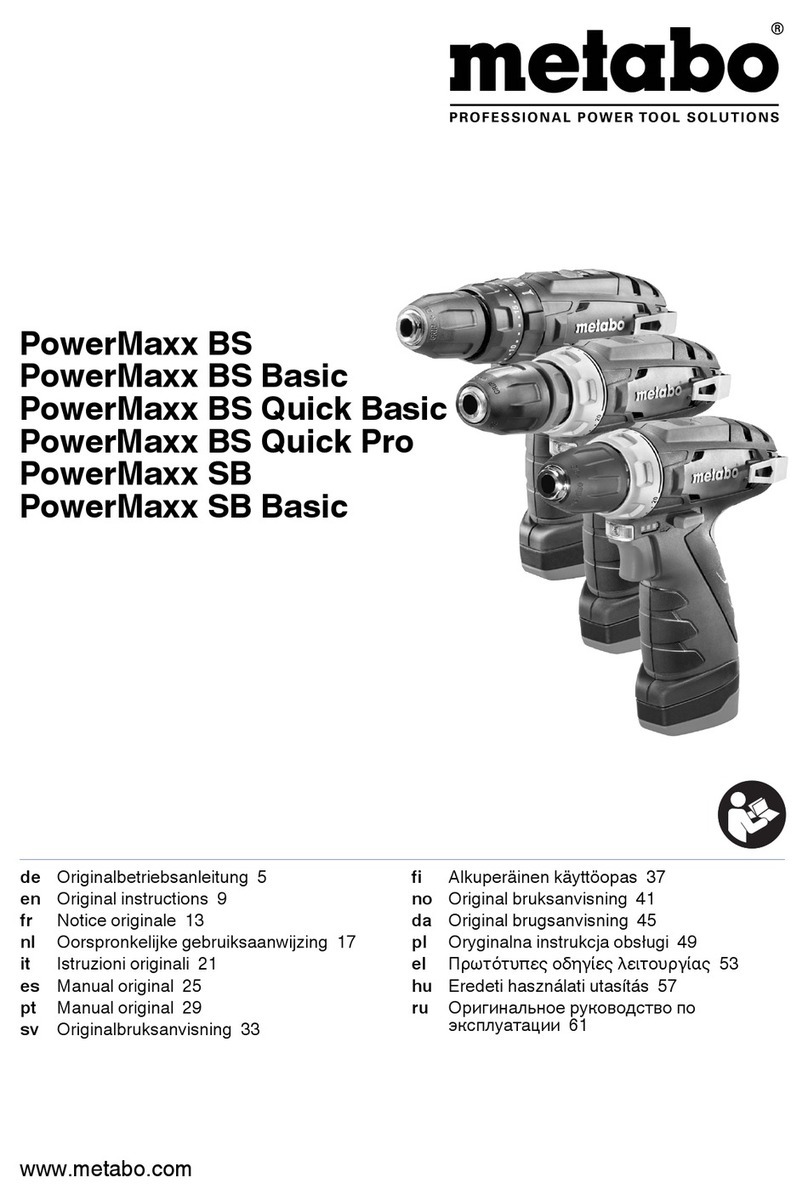 Metabo PowerMaxx BS User manual Metabo PowerMaxx BS User manual