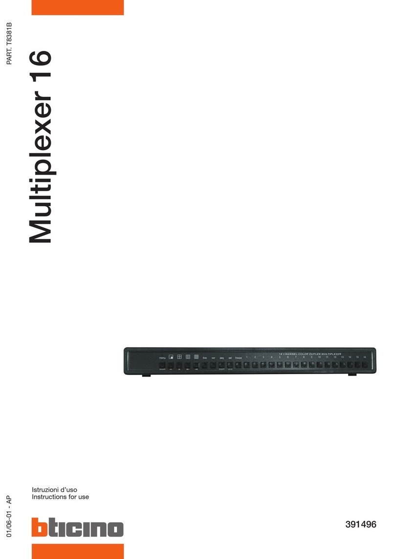 Bticino Multiplexer 16 Instructions for use Bticino Multiplexer 16 Instructions for use