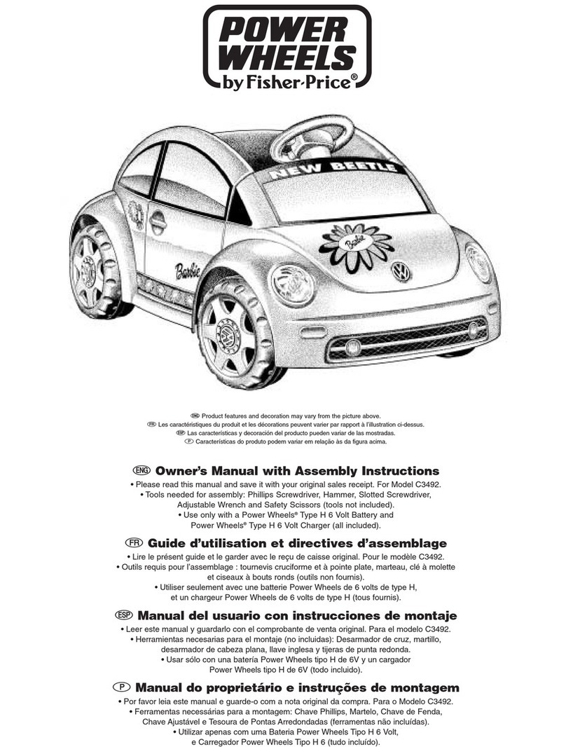 Fisher-Price Power Wheels C3492 Owner's manual and assembly instructions Fisher-Price Power Wheels C3492 Owner's manual and assembly instructions