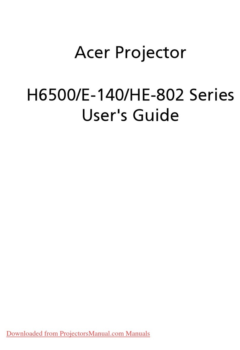 Acer H6500 Series User manual Acer H6500 Series User manual