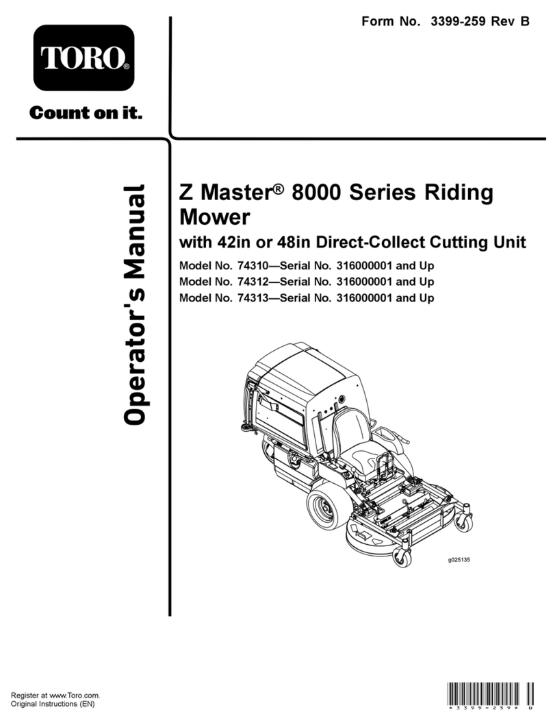 Toro Z MASTER 74310 Operator's manual