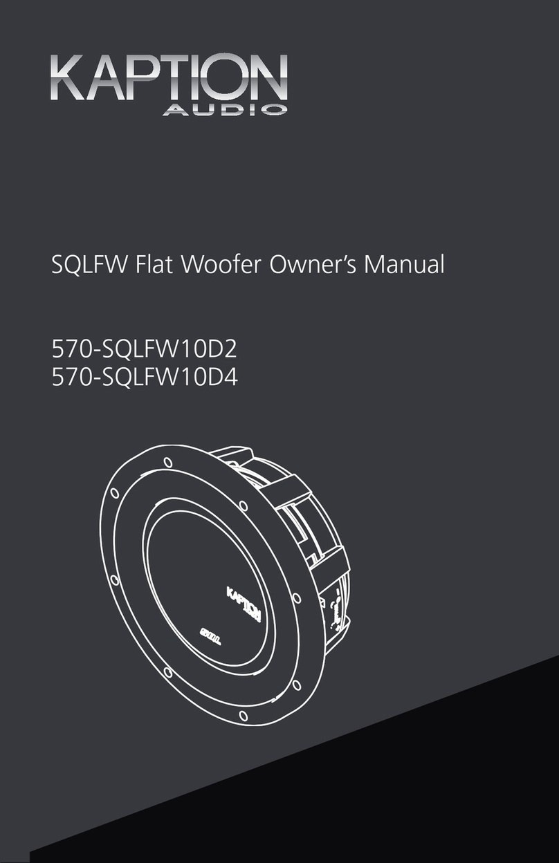 Kaption Audio 570-SQLFW10D2 owner's manual