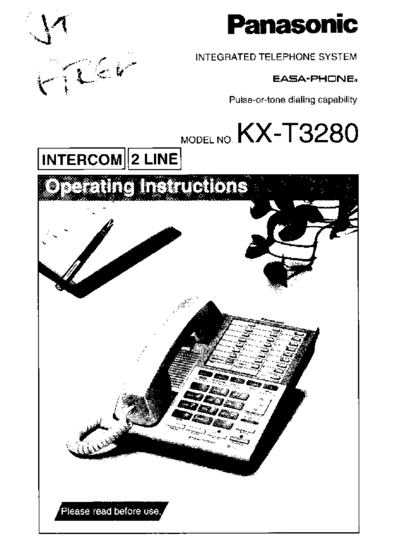 Panasonic EASA-PHONE KX-T3280 operating instructions