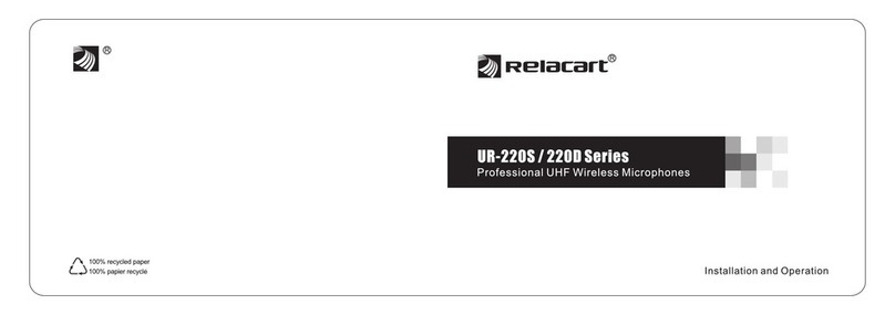 RELACART UR-220S SERIES Installation and operation