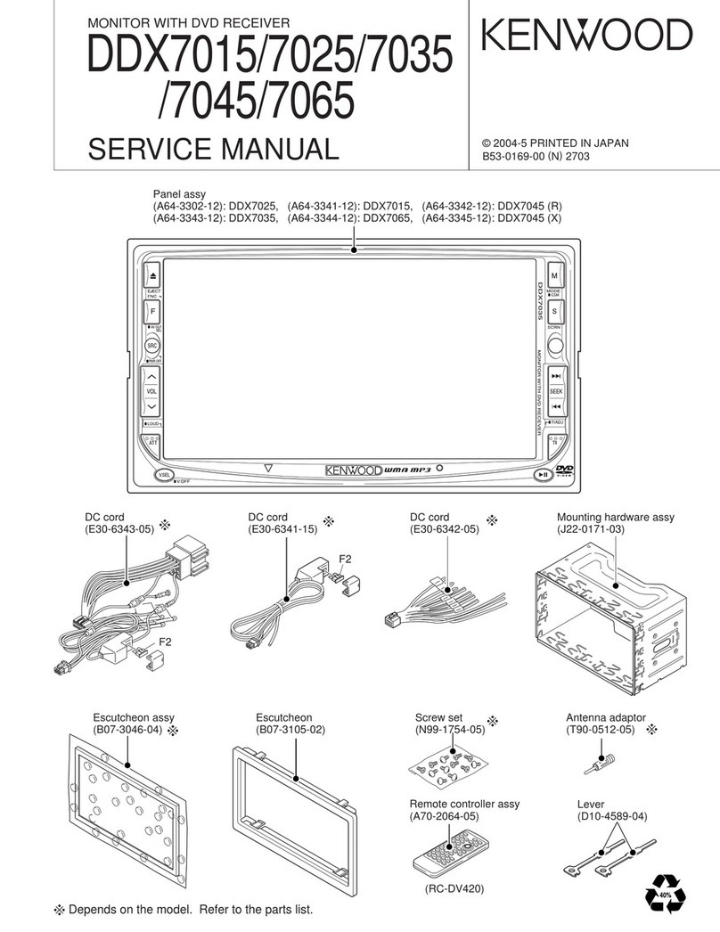 Kenwood DDX7015 - Excelon - DVD Player User manual
