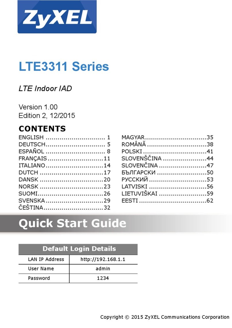 ZyXEL Communications LTE3311 series User manual ZyXEL Communications LTE3311 series User manual