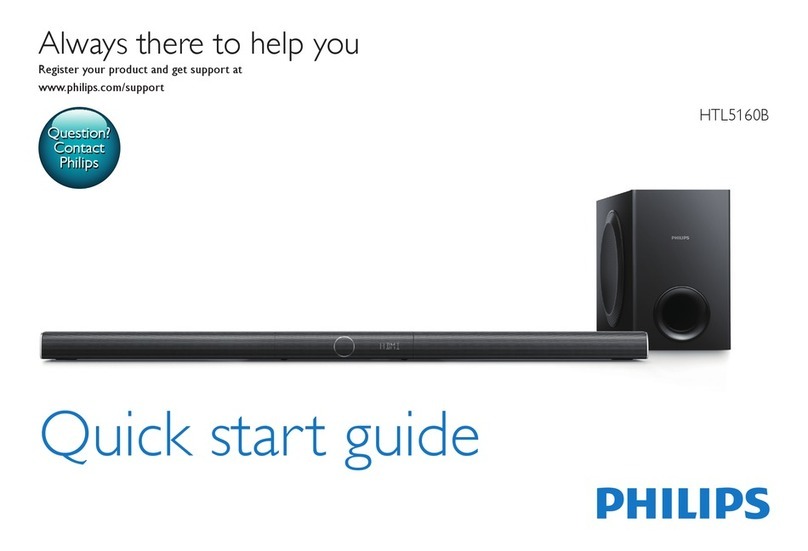 Philips HTL5160B quick start guide