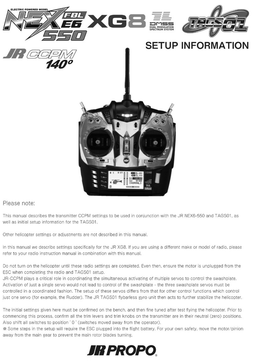 JR ProPo NEX 550 Setup information