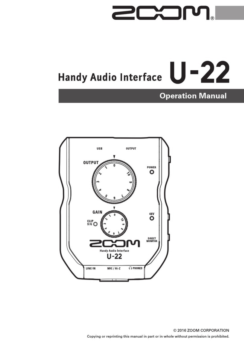 Zoom U-22 Operation manual
