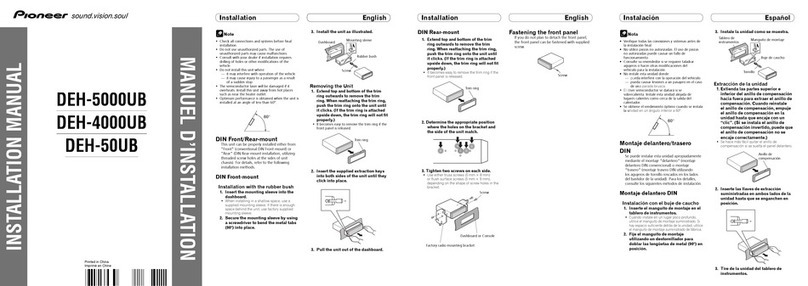 Pioneer DEH-5000UB User manual