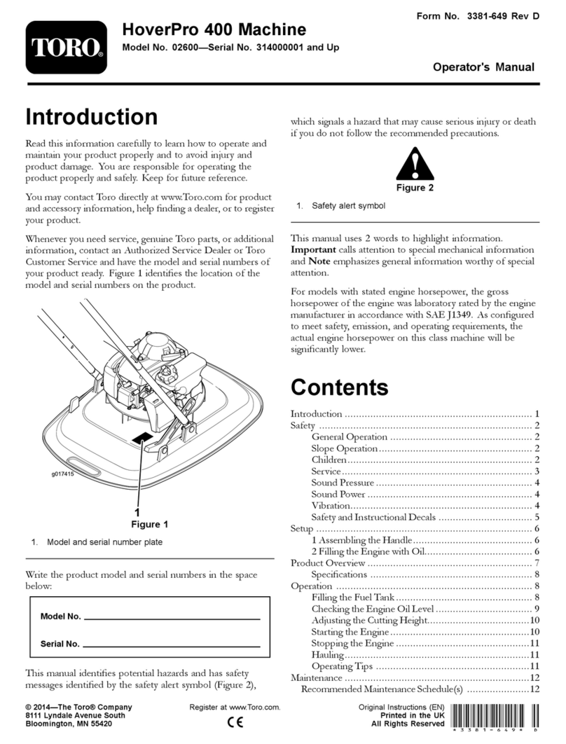 Toro Greensmaster 2600 User manual