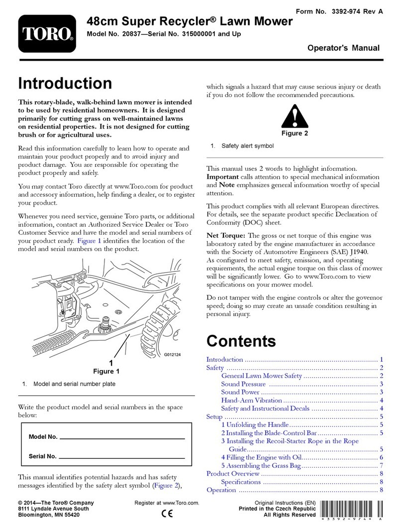 Toro Super Recycler 20837 Operator's manual