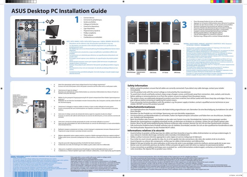 Asus G10 Series User manual