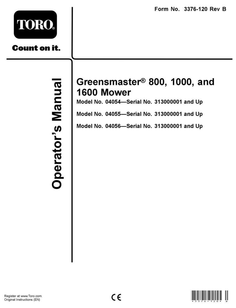Toro 04054 Greensmaster 800 User manual