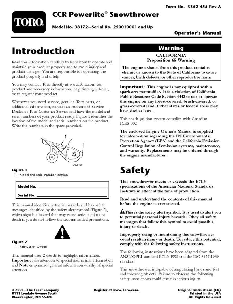 Toro CCR POWERLITE 38172 Operator's manual