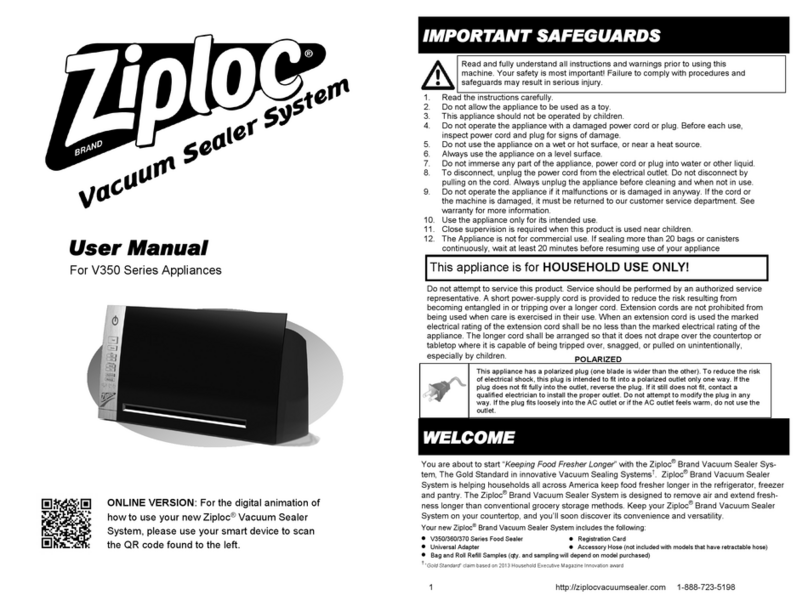 Ziploc V350 Series user manual
