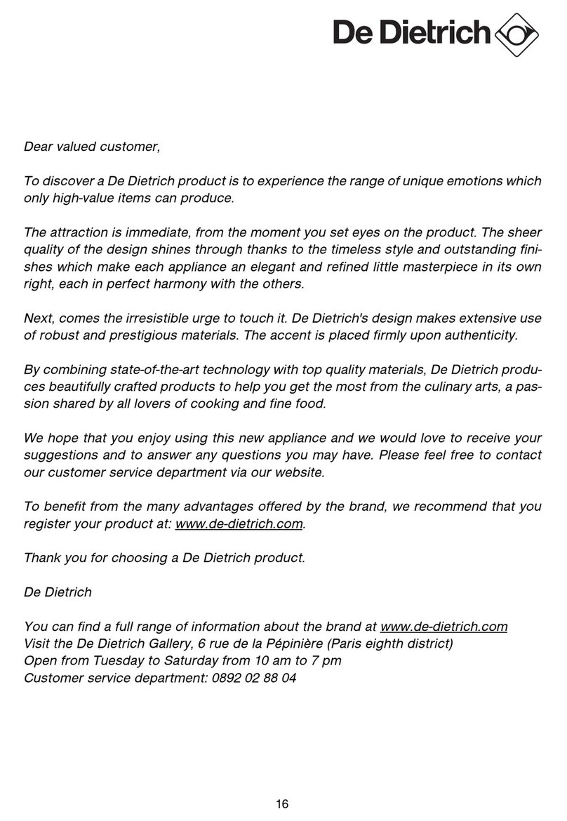 DeDietrich DTV 1120 user manual