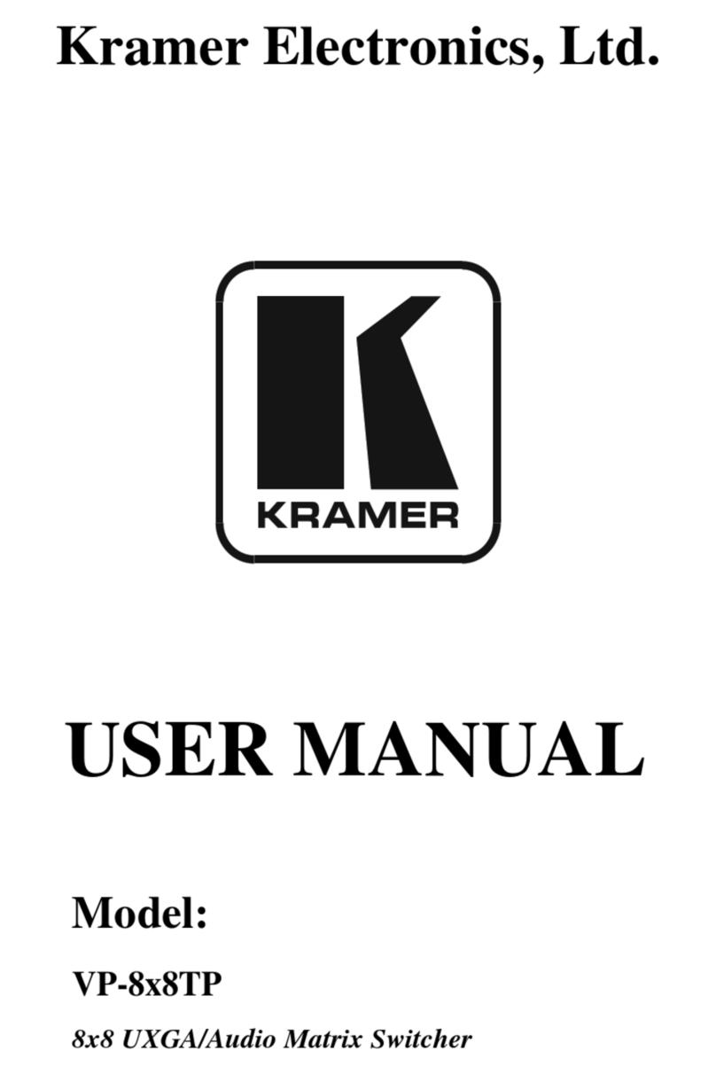 Kramer VP-8x8TP User manual Kramer VP-8x8TP User manual