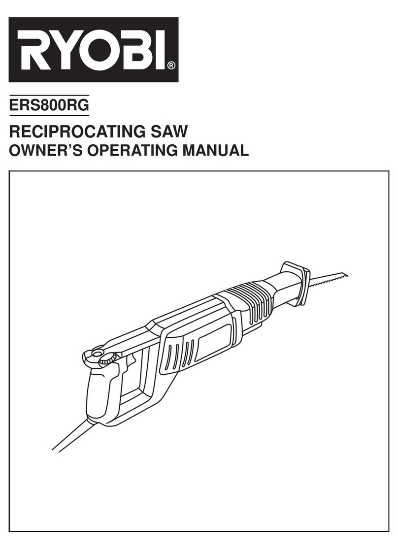 Ryobi ERS800RG Operation manual Ryobi ERS800RG Operation manual