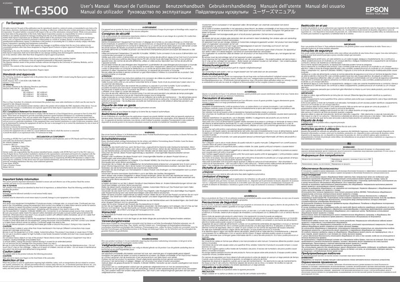 Epson TM-C3500 Series User manual