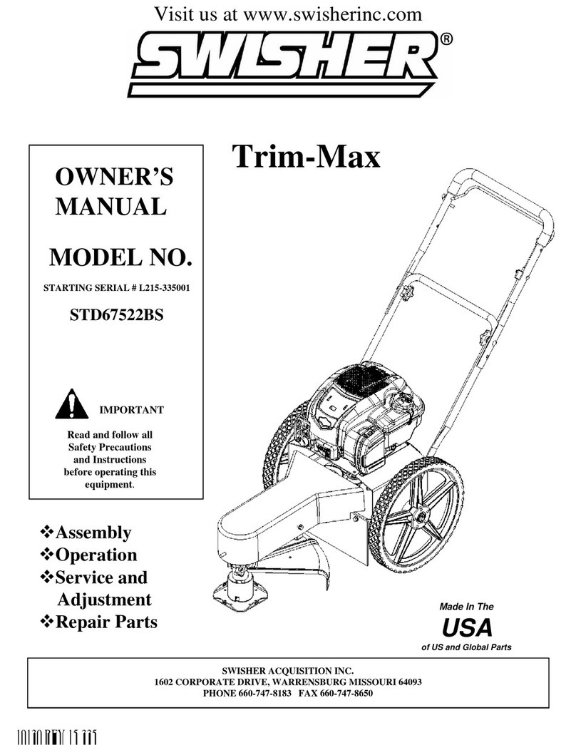 Swisher STD67522BS User manual